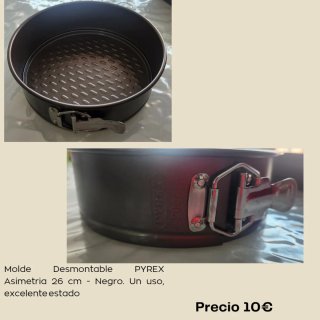 Molde Desmontable Pyrex 26 cm y molde silicona