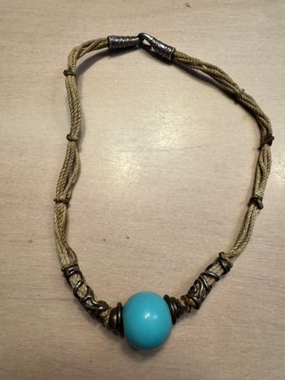 Collar Étnico con Abalorio Turquesa