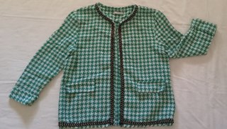 Chaqueta Estampado Geométrico Verde