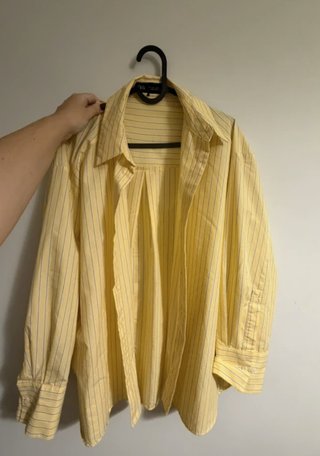 Camisa de rayas amarilla Zara