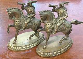 Sujetalibros Vintage Jinetes de Bronce