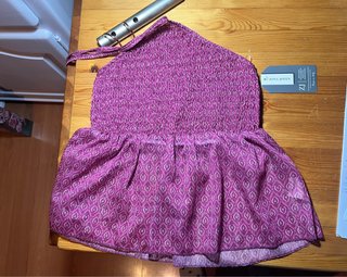 Top Zona Joven Morado que se ata detras del cuello