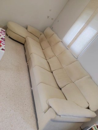 Sofá Chaise Longue Beige de largo 3 metros 70