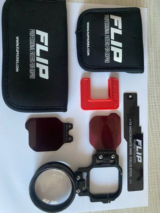 Macromate mini +15 y sistema Flip para GoPro
