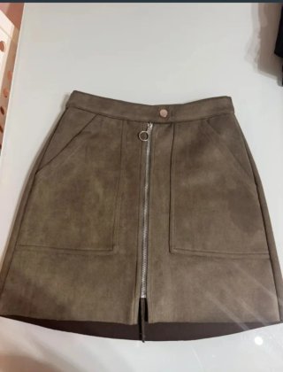 Falda Stradivarius Marrón Talla XS