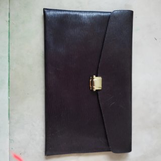 Cartera de Piel Azul Oscuro
