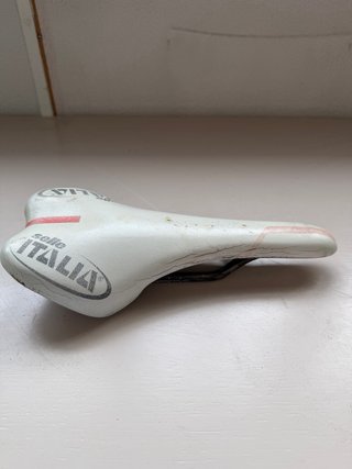 Sillín Selle Italia SLR Blanco y Rojo