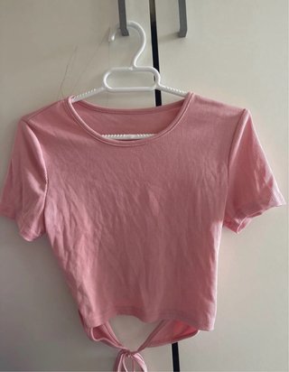 Top Rosa con Lazo en la Espalda