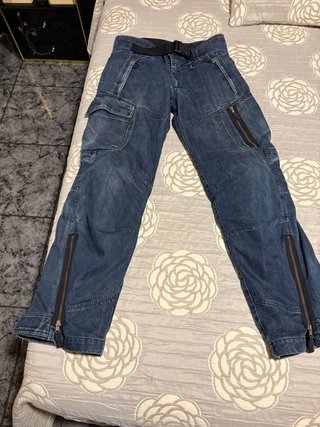 Pantalón de Moto Vaquero Azul de bmw con protecció