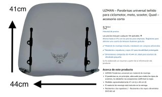 Parabrisas Universal Teñido Ciclomotor (A ESTRENAR