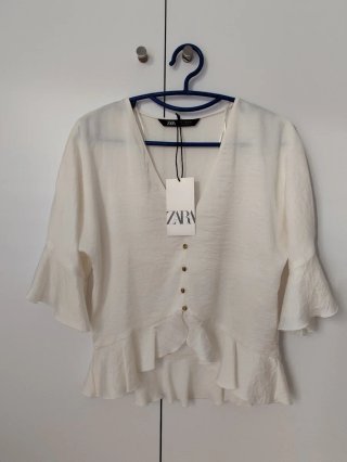 Blusa Zara Crema Talla S