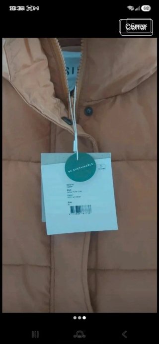 Chaquetón acolchado marrón Talla M