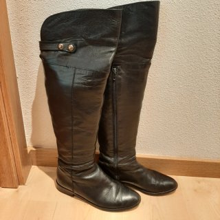 Botas Altas Mosqueteras Negras Talla 39