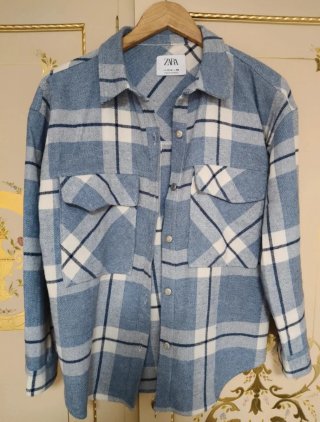 Sobrecamisa de cuadros Zara