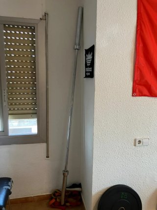 Barra Olímpica y Discos de Pesas