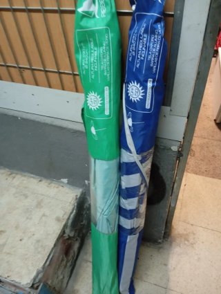 2 Sombrillas de Playa con Protección Solar