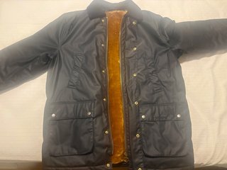 Parka Solera tipo encerada azul