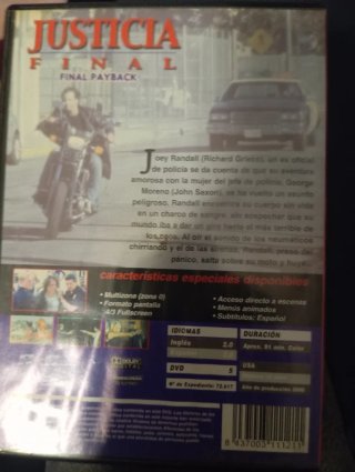 DVD Justicia Final (Final Payback)