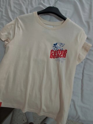 Camiseta Mickey Mouse Beige