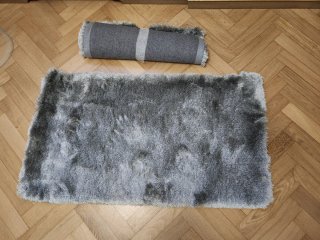 2 Alfombras Grises plateadas