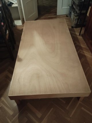 Estructura de madera con ruedas para colchón 90cm