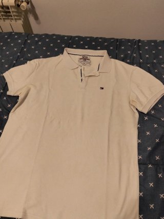 Polo Tommy Hilfiger Blanco Talla L