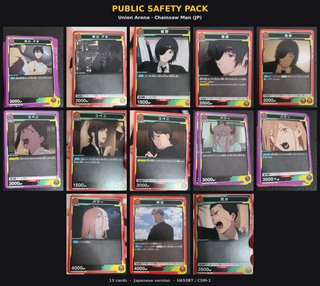 Pack 13 Cartas Union Arena Chainsaw Man