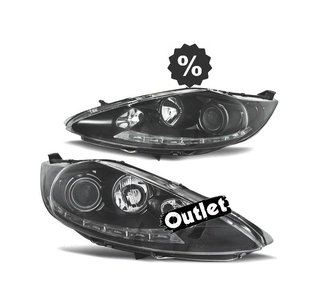 GF FAROS PARA FORD FIESTA 08-12 LUZ DIURNA FONDO NEGRO R1481