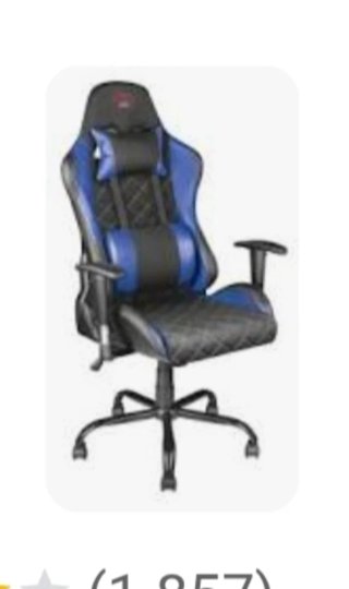 Silla gaming  trust GXT 707B RESTO Azul y Negra