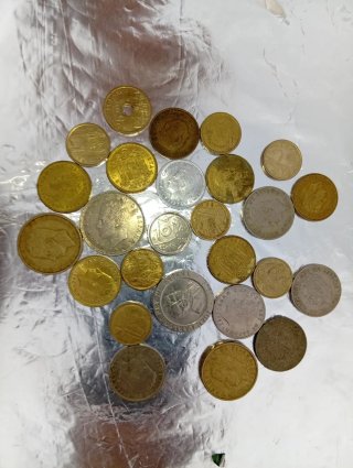 Lote de monedas y billete antiguos españoles