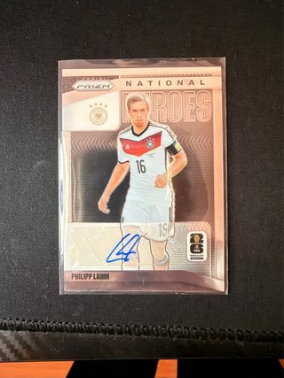 Carta Panini Prizm Philipp Lahm Firmada