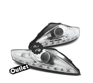 GF FAROS PARA FORD MONDEO MK4 07-10 LUZ DIURNA FONDO CROMO R