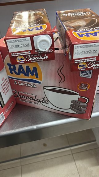 Lote de 6 bricks de Chocolate a la Taza RAM