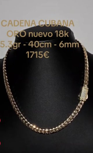 Cadena Cubana Oro 18K