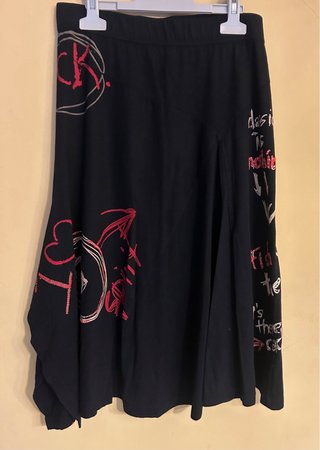 Falda midi Desigual negra