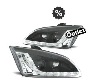 GF FAROS FORD FOCUS 04-08 LUZ DIURNA LED FONDO NEGRO R147020