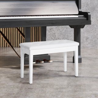 Taburete de Piano Blanco