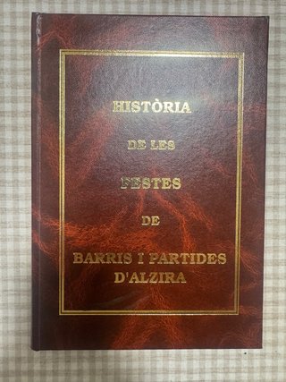 Libro "Historia de les festes de barris d'Alzira"