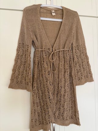 Poncho Chaqueta de Punto Beige
