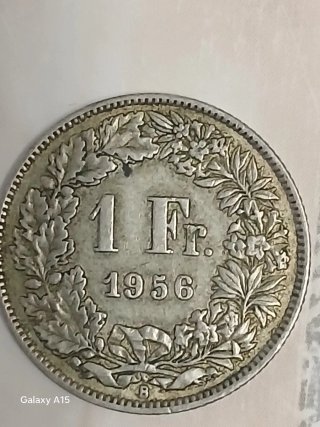 Moneda 1 Franco Suizo 1956