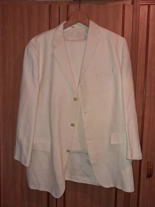 Traje de Lino Puro Beige