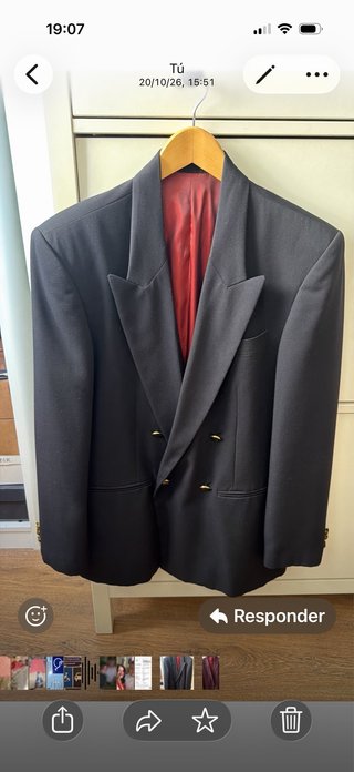 Blazer de hombre cruzada negra