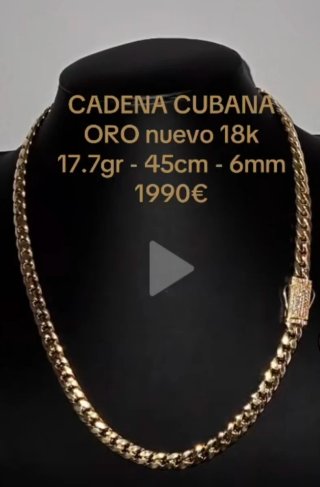 Cadena Cubana de Oro 18K