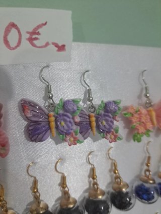 Pendientes Artesanales Mariposa