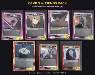 Pack de Union arena TCG Chainsaw Man - Demonios
