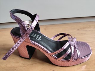 Zapatos de Tacón Mujer Mustang Rosa Como Nuevos