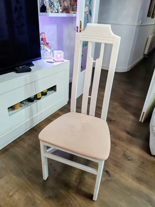 Set de 6 sillas de comedor blancas