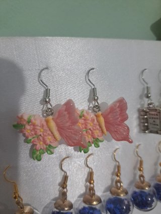 Pendientes Artesanales de Mariposa