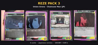 Pack 4 Cartas Union Arena Chainsaw Man - Reze