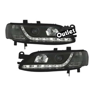 GF FAROS PARA OPEL VECTRA B 96-98 LUZ DIURNA LED FONDO NEGRO